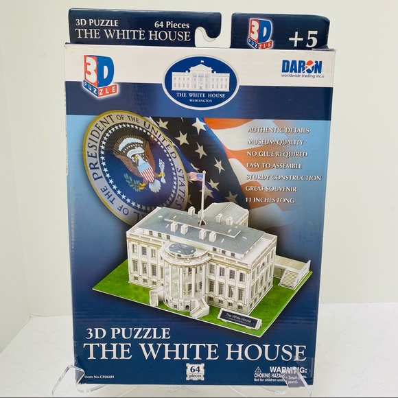 NEW 64 Piece 11" 3D Puzzle Model Kit - The White House Authentic Details Easy. - Picture 4 of 7